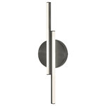 AFX Inc. - Ella 17" LED Wall Sconce, Black - Enhance your space with the Ella LED Wall Sconce, skillfully crafted from steel and acrylic for lasting appeal. Featuring integrated LED technology, this dimmable fixture offers efficient lighting and ambiance customization. With a linear shape and a modern-transitional style, the sconce adds a touch of elegance to your decor, making it a versatile and practical choice for both modern and transitional spaces.