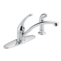 Delta Foundations&reg; Single Handle Kitchen Faucet with Spray - Kitchen Faucets