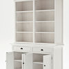 NovaSolo Provence Storage Cabinet with Hutch in Pure White
