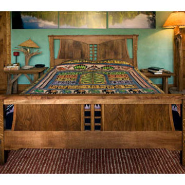 Queen size red oak quarter sawn bed