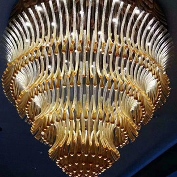 Customized Ceiling Glass Crystal Hotel Lobby Chandelier