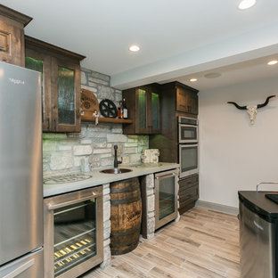75 Beautiful Home Bar With Concrete Countertops Pictures Ideas