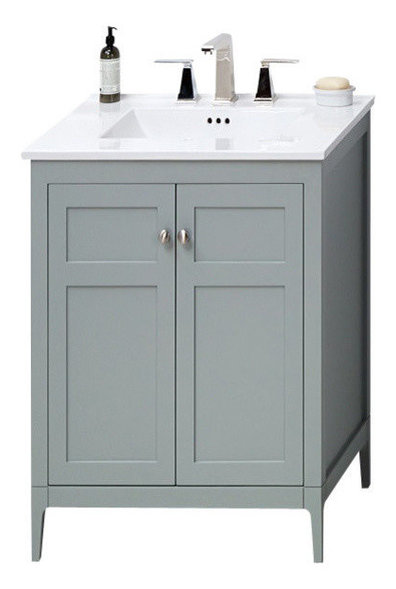 Ronbow Briella Solid Wood 24 Vanity Cabinet Base Ocean Gray Ronbow Briella Solid Wood 24 Vanity Cabinet Base Ocean Gray