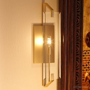 Luxury Contemporary Wall Sconce, Sevilla Series, Brushed Bronze