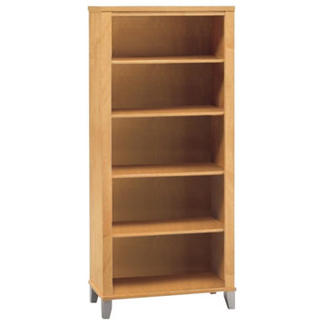 Scranton & Co 5 Shelf Wood Bookcase in Maple Cross