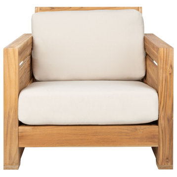 Safavieh Guadeloupe Indoor-Outdoor Brazilian Teak Club Chair