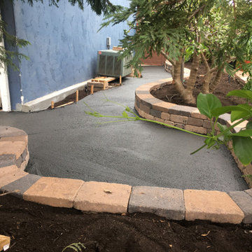 Curved Garden Pathway & Landscape Transformation