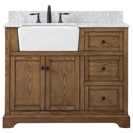 Elegant VF60242DW-BS 42" Single Bathroom Vanity, Driftwood