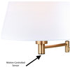 Chapeau Instalux Swing Arm Wall Sconce, Natural Brass