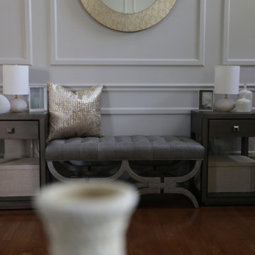 Cream Inspired Foyer, Dining, & Living Room