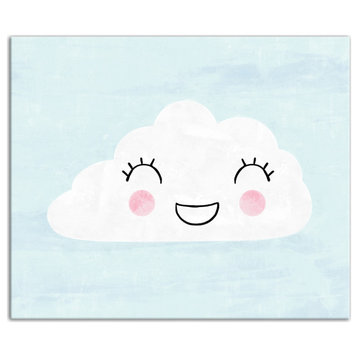 Happy Cloud In Blue Sky 24x20 Canvas Wall Art