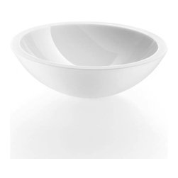 Acquaio 53695.91 Round Vessel Bathroom Sink in White 11.8" - Bathroom Sinks