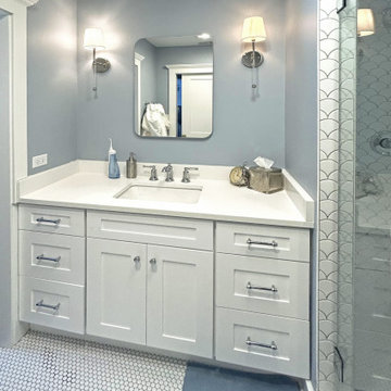 Heritage Reimagined: Double Vanity Bath with Alcove Shower