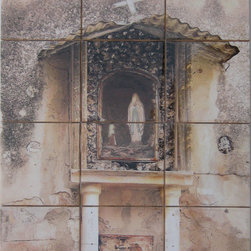 custom-tiles.com - Outdoor Tile Mural to Emulate Ancient Fresco - Outdoor Decor