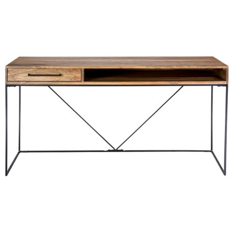 60 Inch Desk Natural Scandinavian Moe's Home