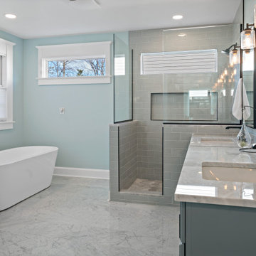 Two Story Alexandria Kitchen Provides Space and Coziness