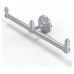 Allied Brass - Monte Carlo 2 Arm Guest Towel Holder, Satin Chrome - This elegant wall mount towel holder adds style and convenience to any bathroom decor. The towel holder features two arms to keep a pair of hand towels easily accessible in reach of the sink. Ideally sized for hand towels and washcloths, the towel holder attaches securely to any wall and complements any bathroom decor ranging from modern to traditional, and all styles in between. Made from high quality solid brass materials and provided with a lifetime designer finish, this beautiful towel holder is extremely attractive yet highly functional. The guest towel holder comes with the 12 inch bar, a wall bracket with finial, two matching end finials, plus the hardware necessary to install the holder.