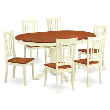 7-Piece Dining Room Set , Small Kitchen Table And 6 Dining Chairs