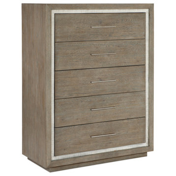 Hooker Furniture 6350-90110 42"W 5 Drawer Wood Veneer Dresser - Gray