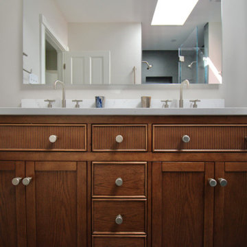 Modern and Moody Primary Bathroom