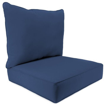 2 Piece Deep Seat Chair Cushion, Blue color