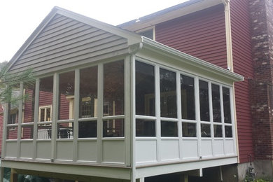 This is an example of a traditional porch design in Boston.