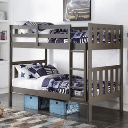 Wide Mission Twin over Twin Bunk Bed - Bunk Beds