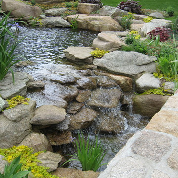 Waterfall and garden pond