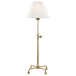 Hudson Valley Lighting - Classic No.1 Table Lamp With Off-White Silk Shade, Aged Brass - Designed by Mark D. Sikes