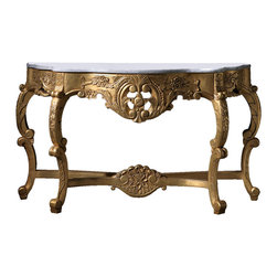 ISABEL CARVED WOOD CONSOLE - Console Tables