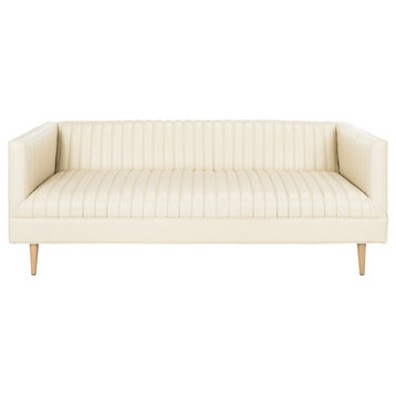 Safavieh Carmina Channeled Sofa, Light Beige