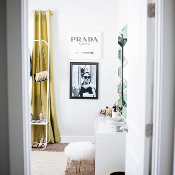 Hollywood Glam Office, office decor, fashion, prada, wall art, abstract art, van