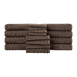 Classic Turkish Towel - Barnum Collection Ultra-Plush 16-Piece Bath Towel Set - Bath Towels