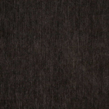 Charcoal, Solid Soft Chenille Upholstery Fabric By The Yard