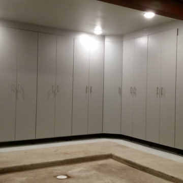 Gray Melamine Garage Cabinets