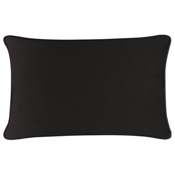 Sparkles Home Shell Sailboat Pillow, Black Velvet, 14x20"