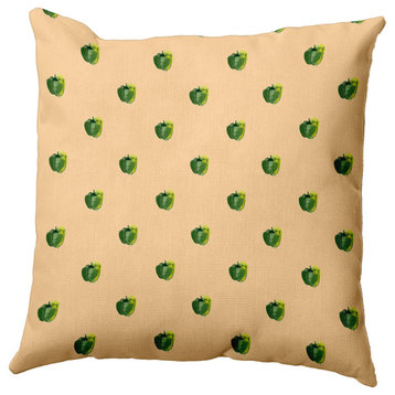 Peppers Pattern Decorative Throw Pillow, Corn Stalk, 20"x20"