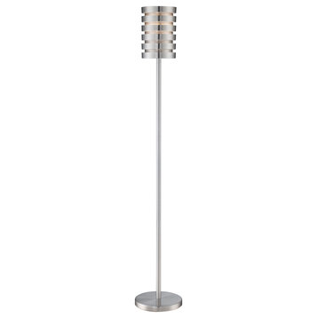 Lite Source LS-82923 Tendrill Ii 1 Light 62" Tall Floor Lamp - Aluminum