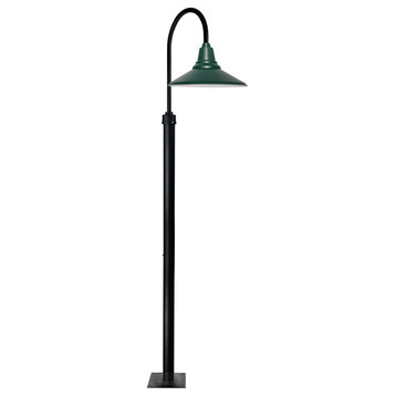 Cocoweb 20" Calla LED Street Lamp in Green With 8' Post