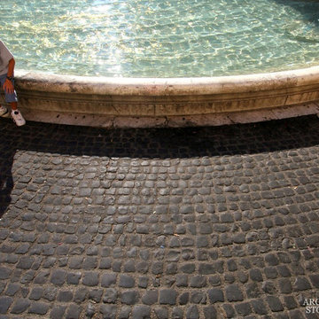 Stone Pavers – Antique, Reclaimed Limestone ‘Basalt’ pavers