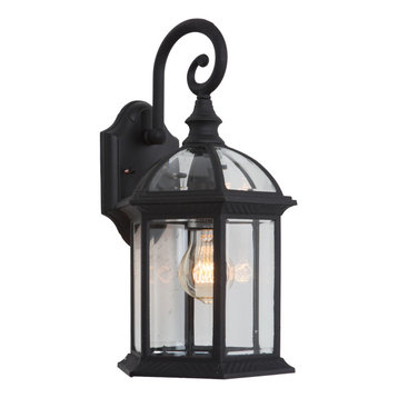 Yosemite Steel And Glass Hanging Light With Black Finish 5271BL