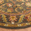 Safavieh Antiquity Collection AT52 Rug, Green/Gold, 3'6" Round