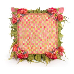 Blushing Bouquet Square Pillow | MacKenzie-Childs - Decorative Pillows