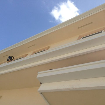 Box Gutters on Custom Home with Tile Roof, Walnut California