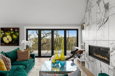 Living room photo in Seattle