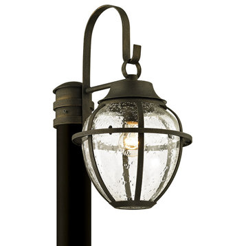 Troy Lighting Bunker Hill P6455 1 Light Outdoor Post Lantern in Vintage Bronze