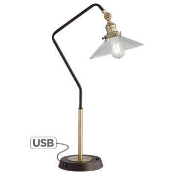 Pacific Coast Alfie Table Lamp With USB 60F73, Bronze