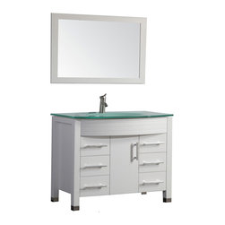 Agerta 48 inch Single Sink Bathroom Vanity Set White Finish - Bathroom Vanities And Sink Consoles