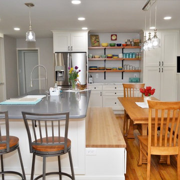 Monticello, IN. Haas Signature Collection. Unique Multi-Surfaced Kitchen