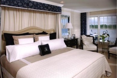 Example of an eclectic bedroom design in New York